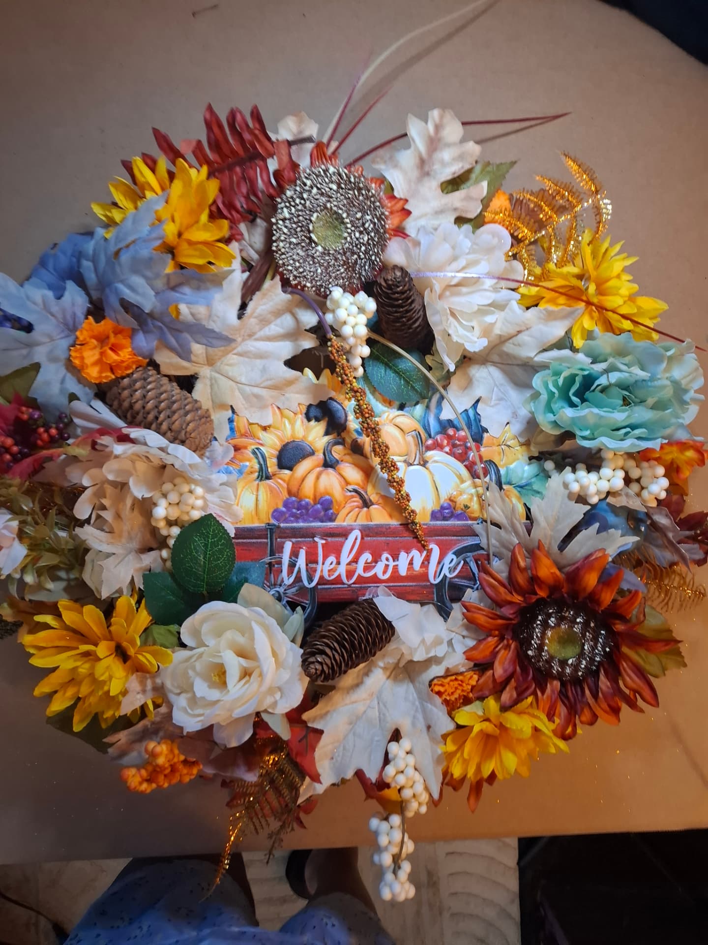 Harvest Hugs Fall Welcome Wreath