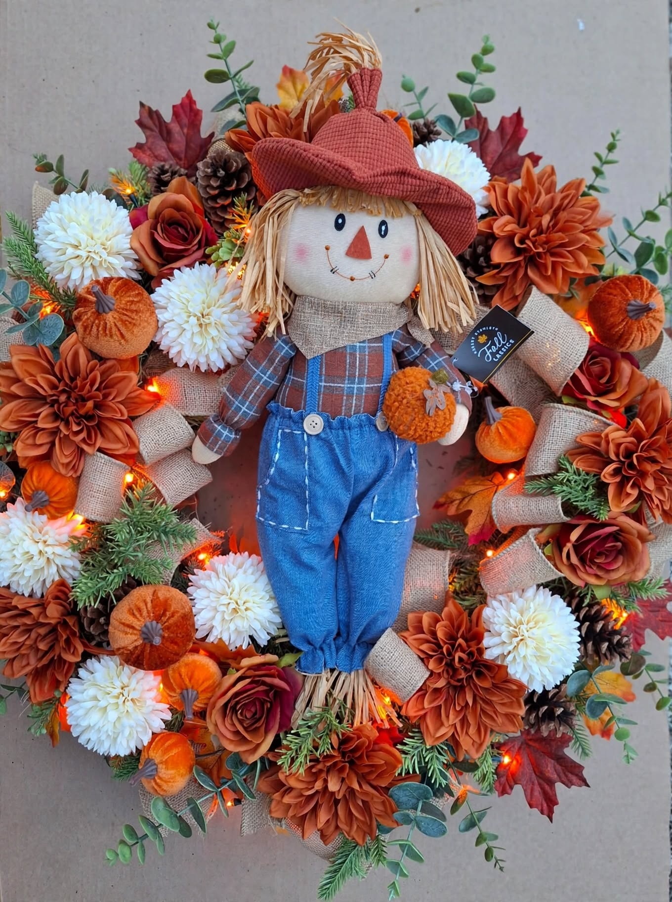 Harvest Scarecrow Fall Wreath